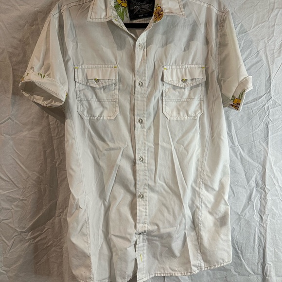 White Casual Button Down Shirt Light Fabric - Picture 1 of 5